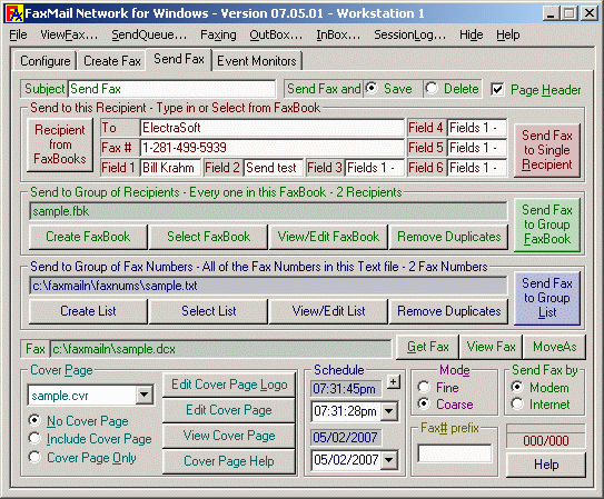 FaxMail Network for Windows - Send/Receive fax - Single computer or Network